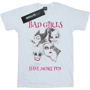 Disney Jongens Slechte Meisjes Hebben Meer Plezier T-Shirt (116) (Wit)