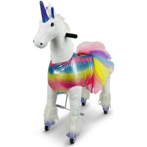 MY PON - Rijdend Speelgoed Unicorn van ROLLZONE  - 3 - 6 Jaar (MP2022-S) - Kinder Hobbelpaard