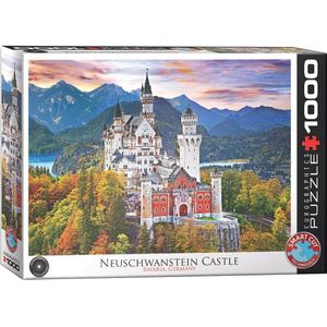 Puzzel Eurographics - Neuschwanstein, Duitsland, 1000 stukjes