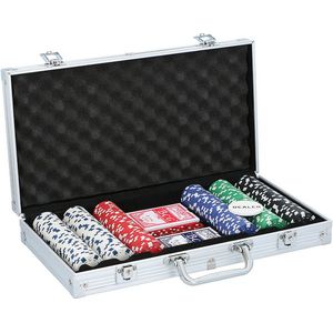 Populaire Pokerset in Aluminium Koffer - 300 Pokerfiches voor 4 à 5 spelers