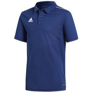 adidas - Core 18 Polo JR - Voetbalshirt Blauw - 128