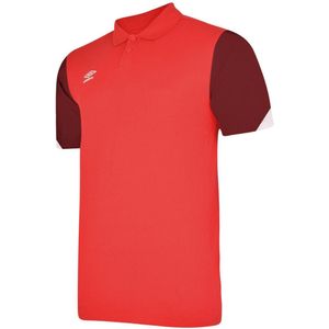 Umbro Heren Total Training Poloshirt (S) (Vermiljoen/Fietsrood/Zwart)