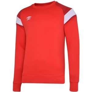 Umbro Kinder/Kinder Fleece Sweatshirt (146-152) (Vermiljoen/Chili peper rood/Briljant wit)