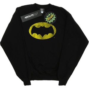DC Comics Jongens Batman TV-serie Distressed Logo Sweatshirt (128) (Zwart)