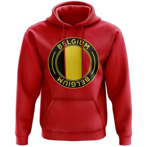 Belgium Football Badge Hoodie (Red)