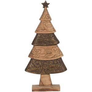 Kerstversiering Bruin Mangohout Kerstboom 32 x 9 x 65,5 cm
