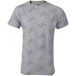 Liverpool FC Heren Repeat Logo T-Shirt (L) (Grijs)