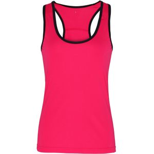 Tri Dri Dames/Dames Panelled Fitness Sleeveless Vest (L) (Heet Roze / Zwart)
