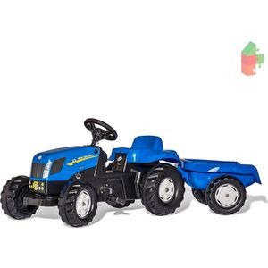 Rolly Toys RollyKid New Holland - Traptractor met Aanhanger
