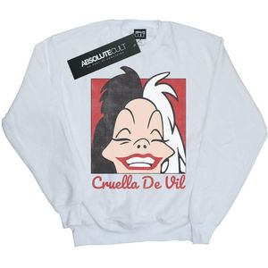 Disney Dames/Dames Cruella De Vil Cropped Head Sweatshirt (S) (Wit)