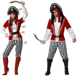 Kostuums voor Volwassenen Piraat Rood Maat XL