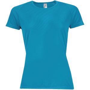 SOLS Dames/dames Sportief T-Shirt met korte mouwen (M) (Aqua)
