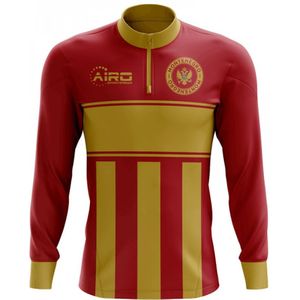 Montenegro Concept Football Half Zip Midlayer Top (Red-Yellow)