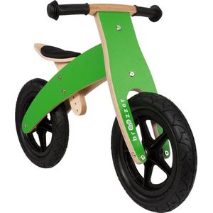 loopfiets Broozzer houten - Carbon Fibre - groen