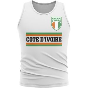 Ivory Coast Core Football Country Sleeveless Tee (White)