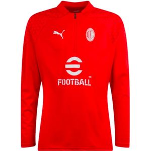 2023-2024 AC Milan Training Half Zip Top (Red) - Kids