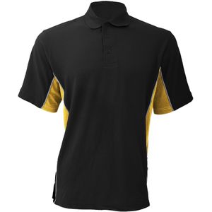 GAMEGEAR ® Heren Track Pique Polo Top met korte mouwen (XL) (Zwart/Zon geel/wit)