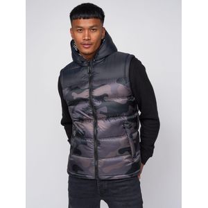 Crosshatch Heren Stanfield Camo Hooded Gilet (M) (Donkere Camo)