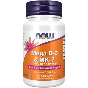 Mega D-3 & MK-7 | 60 Vcaps | NOW Foods