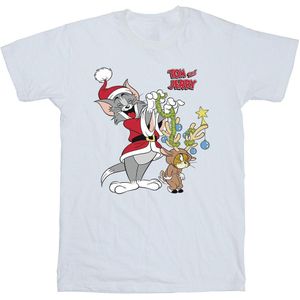 Tom & Jerry Mens Christmas Reindeer T-Shirt