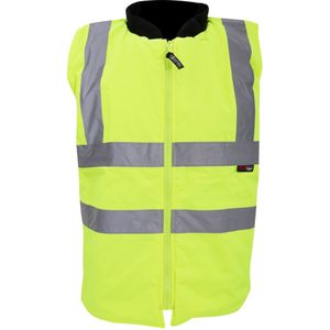 Warrior Heren Phoenix High Visibility Safety Bodywarmer Jasje (Medium) (Fluorescerend Geel)