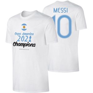 Argentina CA2021 WINNERS t-shirt MESSI, white