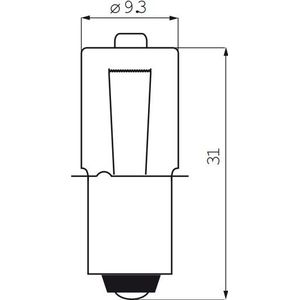 Halogeenlamp met kraag 6 Volt / 2,4 Watt / 0,45 Ampere P13.5S (5 stuks)