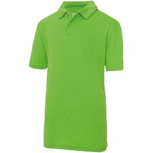 Just Cool Kinder Unisex Sport Polo Plain Shirt (Pakket van 2) (9-11 Jahre) (Kalk)