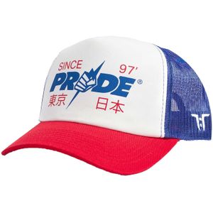 Tokyo Time Unisex Pride Trucker-cap voor volwassenen  (Wit/blauw)