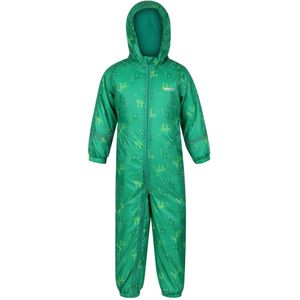 Regatta Kinder/Kinderen Printed Splat II Hooded Regenpak (12-18 Monate (86)) (Jellybean Groen)