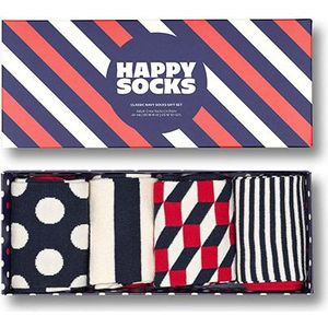 Happy Socks - 4-pack - Classic navy - Unisex - Gift Box - 36-40