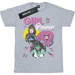 Marvel Comics Heren Girl Power T-Shirt (M) (Sportgrijs)