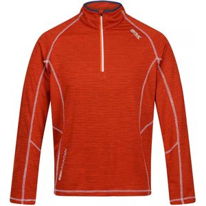 Regatta Heren Yonder Quick Dry Vochtigheid Wicking Half Zip Fleece Jasje (S) (Roestige sinaasappel)