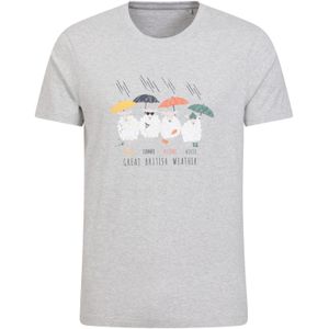 Mountain Warehouse Heren Groot Brits Weer T-Shirt (M) (Grijs)