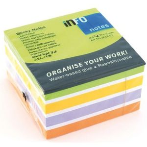 Info Notes IN-5654-52 75x75mm Assorti Color Mix Blok A 450 Vel