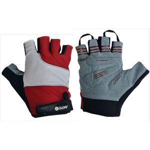 BIKE GelPro Fingerless Cycling Gloves - Lightweight Grip and Protection - Red