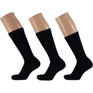 Apollo - Dames sokken - Katoenen sokken met badstof zool - Marine Blauw - Maat 35/42 - Dames sokken katoen 39 42 - Dames sokken naadloos - Sokken katoen dames