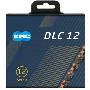 KMC ketting DLC12 black/orange 126s