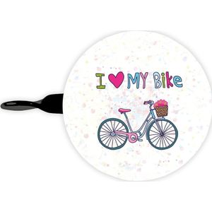 BB fietsbel meisjes I love my Bike wit
