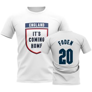 England Its Coming Home T-Shirt (Foden 20) - White