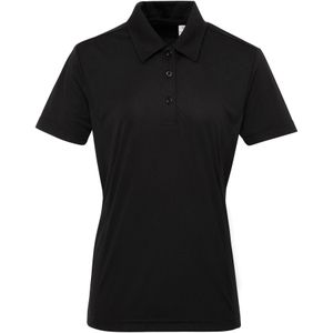 Tri Dri Dames/dames Paneles Poloshirt met korte mouwen (XS) (Zwart)