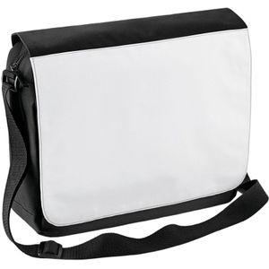 Bagbase Sublimatie Messenger Bag  (Zwart)