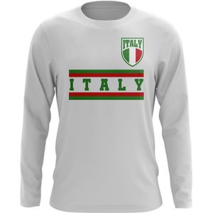 Italy Core Football Country Long Sleeve T-Shirt (White)