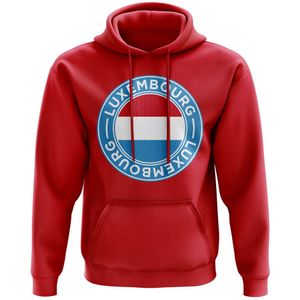 Luxembourg Football Badge Hoodie (Red)