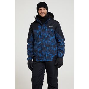 Mountain Warehouse Heren Shadow II Printed Ski Jacket (S) (Blauw/Zwart)