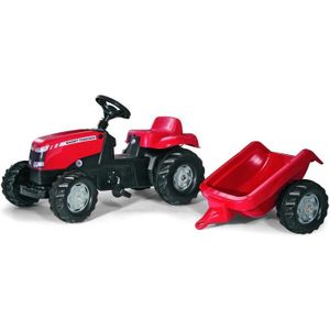 Rolly Toys RollyKid Massey Ferguson - Traptractor met Aanhanger