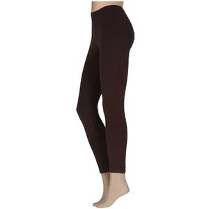 Legging Dames Katoen - Black Coffee - L/XL - Legging dames - Legging dames volwassenen - Legging katoen - Gekleurde legging