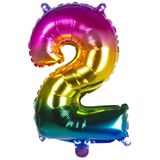 Folieballon 2 regenboog 21982