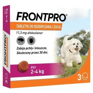 FRONTPRO Vlooien- en tekentabletten voor hond (2-4 kg) - 3x 11,3mg
