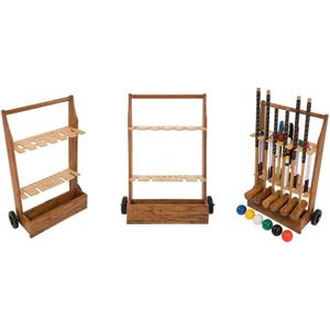 Ubergames - Croquet Trolley - aanvulling croquet set - Topkwaliteit hardhout - 4 tot 6 spelers  Top  Kwaliteit en Klasse